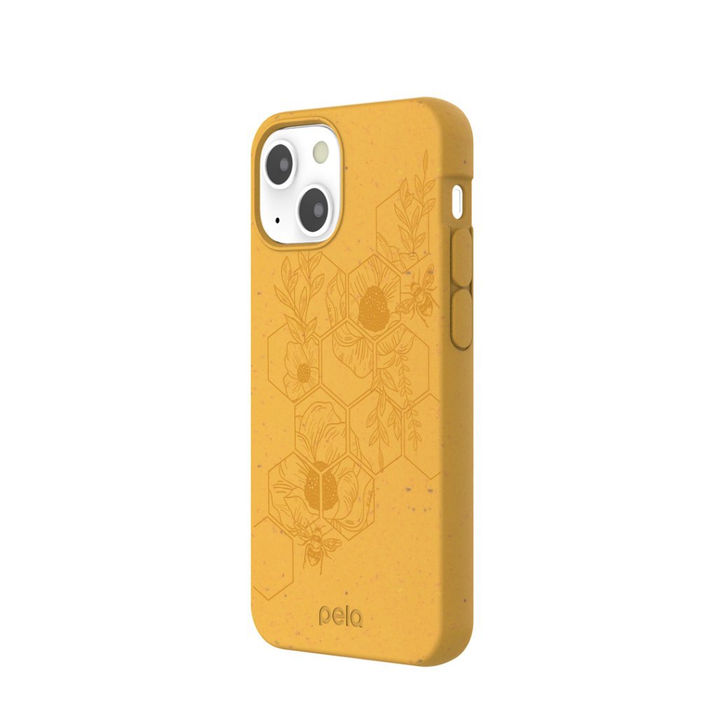 Pela Classic Honey Eco-Friendly iPhone 13 mini Case - Hive Edition