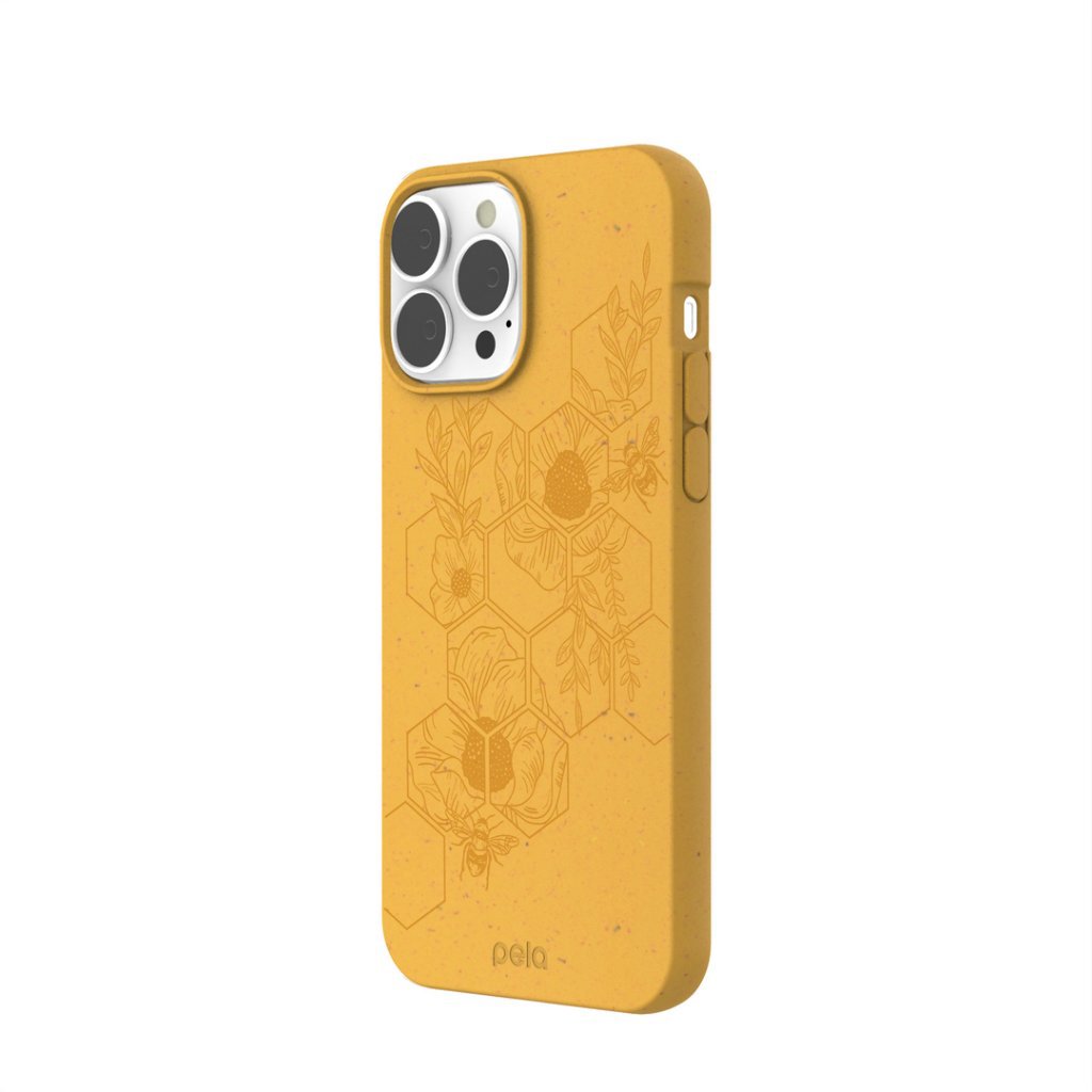 Pela Classic Honey Eco-Friendly iPhone 13 Pro Max Case - Hive Edition