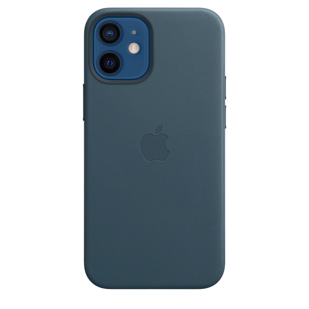 Dėkliukas APPLE iPhone 12 mini, nugarėlė, odinė, Baltic Blue