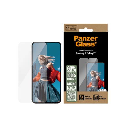 Dėkliukas PanzerGlass Ultra-Wide Fit  Screen Protector  Samsung  Galaxy S25  Tempered glass  Tr