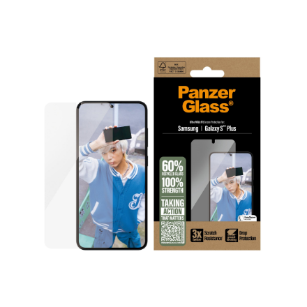 Dėkliukas PanzerGlass Ultra-Wide Fit  Screen protector  Samsung  Galaxy S25+  Tempered glass  T
