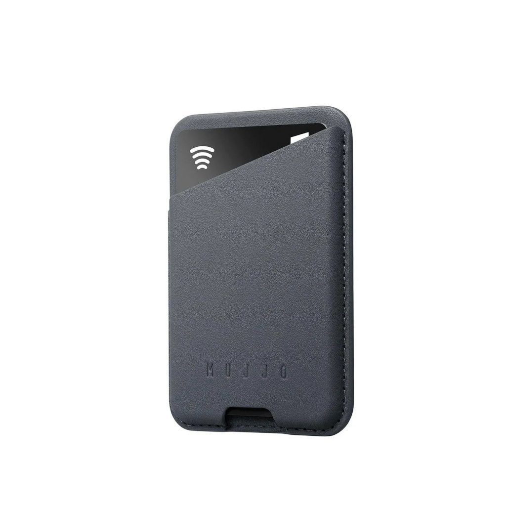Mujjo Magsafe Leather Card Wallet - The Ultimate Accessory for Your iPhone  - Steel Blue