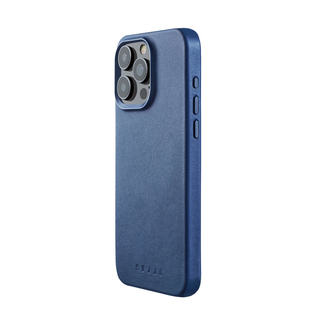 Mujjo iPhone 15 Pro Max Leather Case - Monaco Blue
