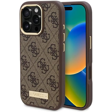 Dėkliukas GUESS  GUHMP16LU4GPRW  Case  iPhone 16 Pro  Apple  Thermoplastic/Polyurethane  Brown