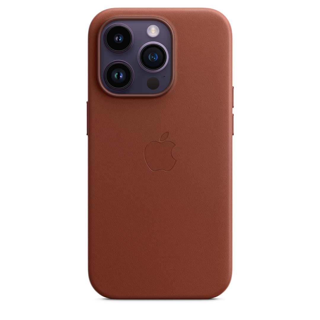 Dėkliukas APPLE iPhone 14 Pro Leather Case with MagSafe - Umber