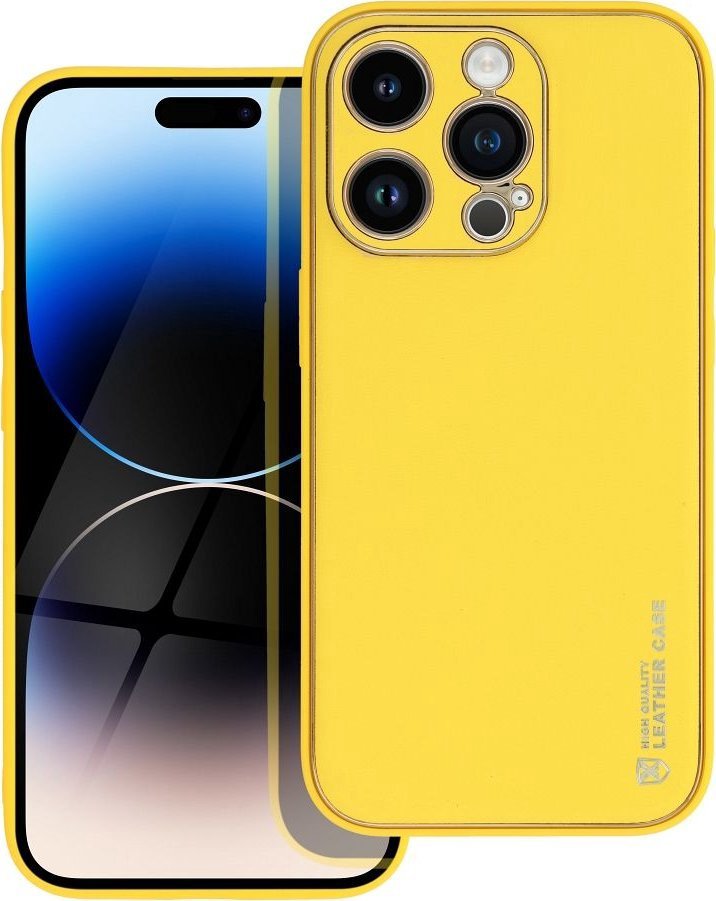 OEM Leather Case for IPHONE 14 PRO yellow