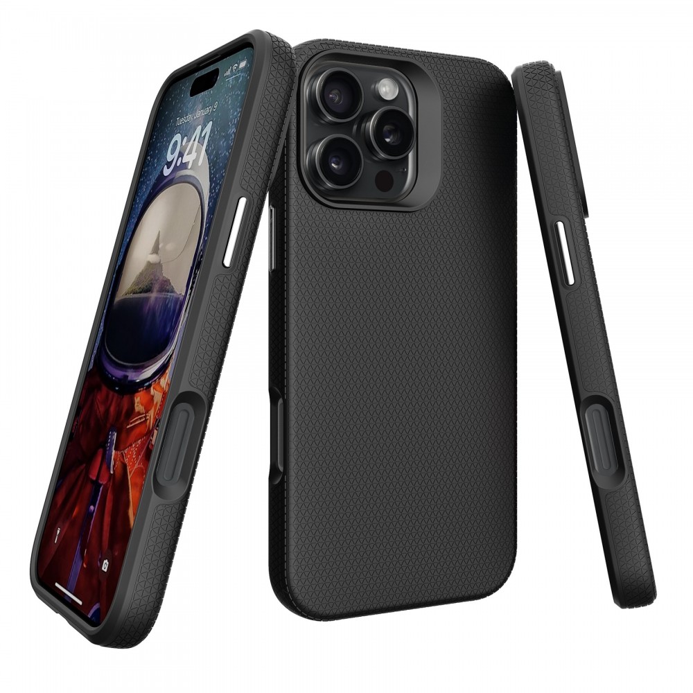 Juodas dėklas "Perfectionists Triangle Mag Case" telefonui Apple iPhone 13 Pro