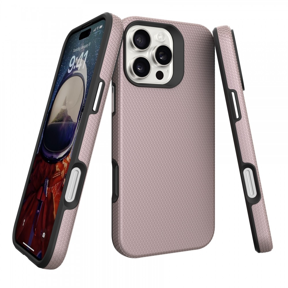 Rožinio aukso dėklas "Perfectionists Triangle Mag Case" telefonui Apple iPhone 13 Pro