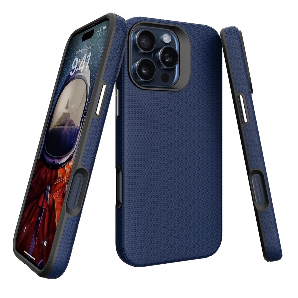 Tamsiai mėlynas dėklas "Perfectionists Triangle Mag Case" telefonui Apple iPhone 13 Pro