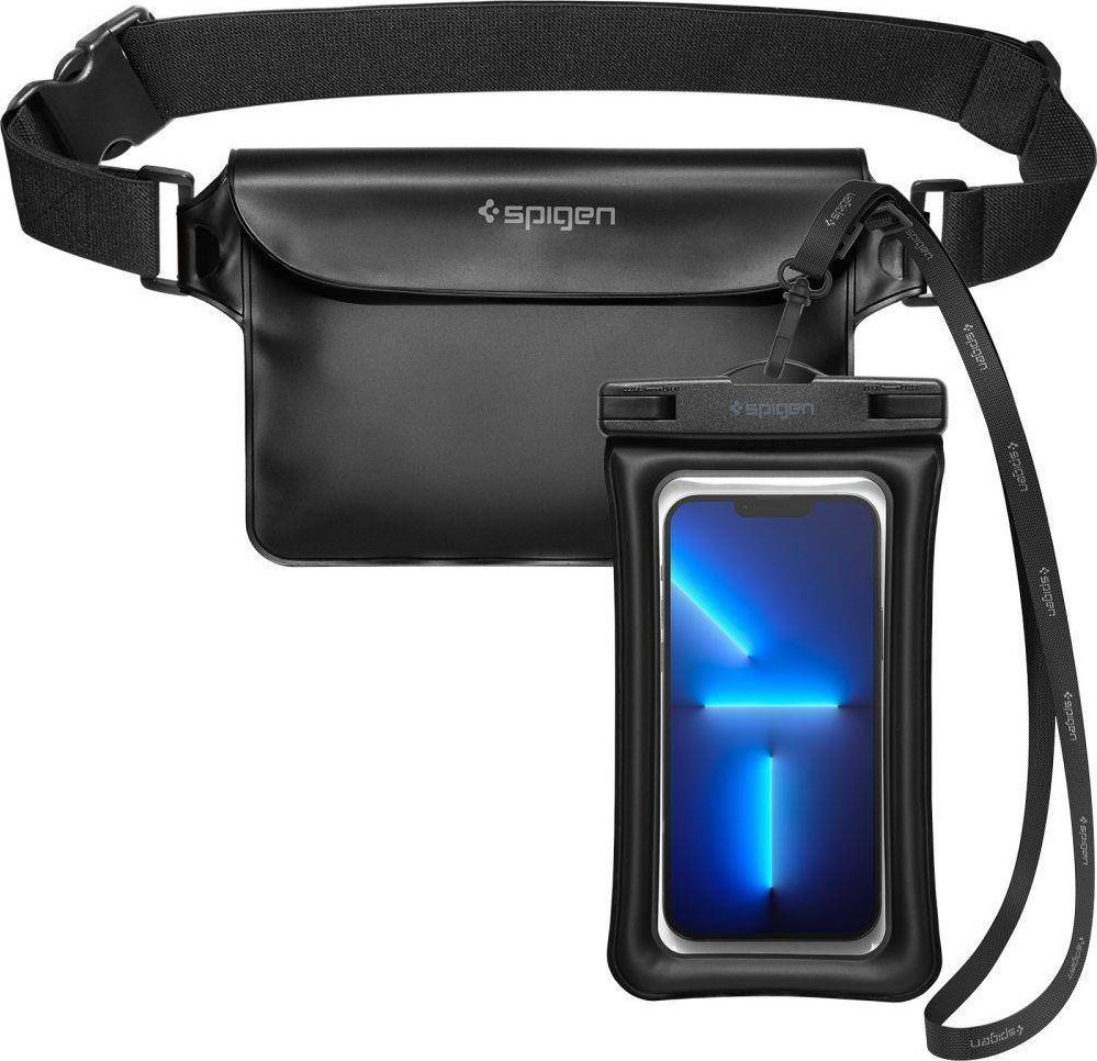 Spigen Etui + watertight sachet Spigen A621 Universal Waterproof Case & Waist Bag Black