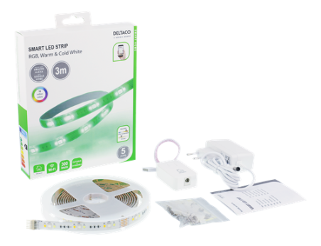„DELTACO SMART HOME“ LED juosta, RGB, 2700K-6500K, 3m, „WiFi 2.4GHz“,  SH-LS3M|SH-LS3M