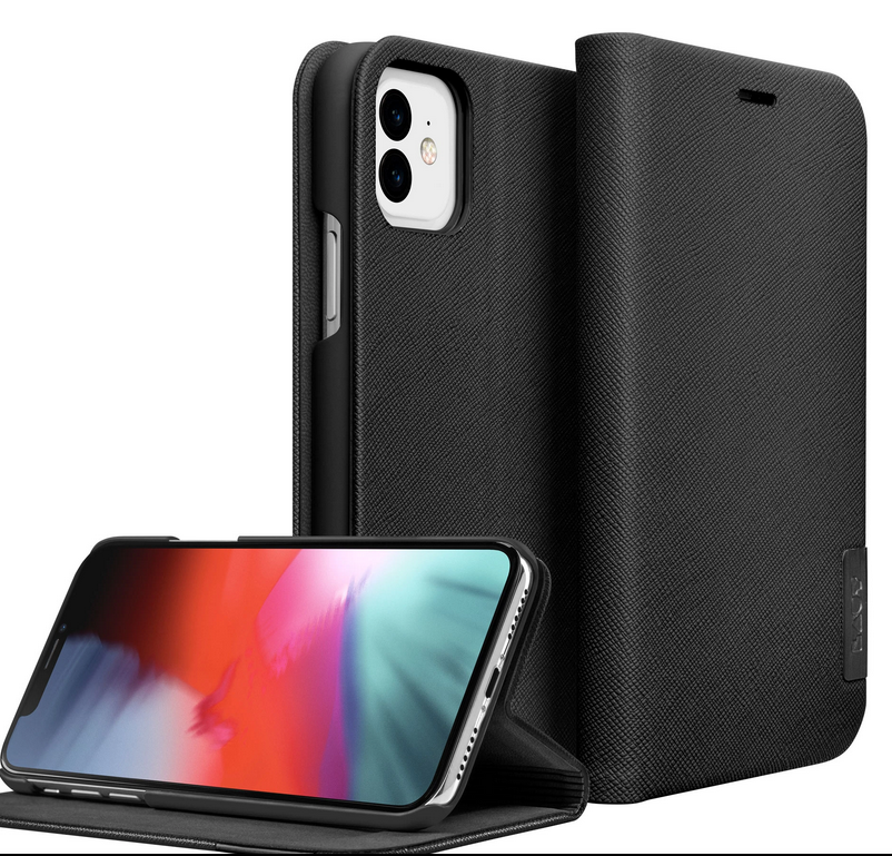 Dėkliukas LAUT iPhone 11 Pro Max, Prestige Folio, knygutė, juoda