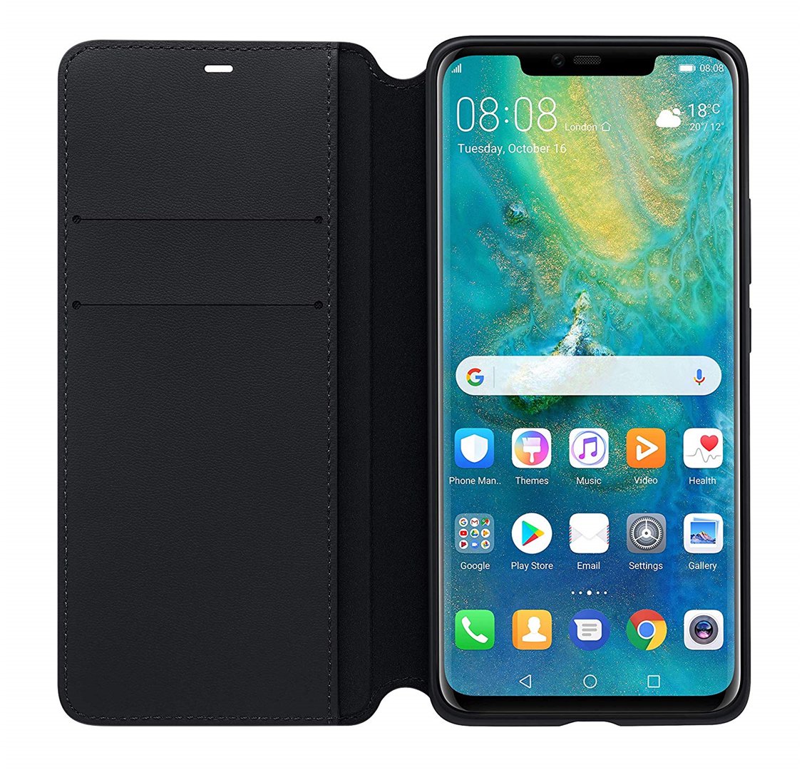 Dėkliukas HUAWEI Mate 20 Pro, knygutė H-flip, juodas