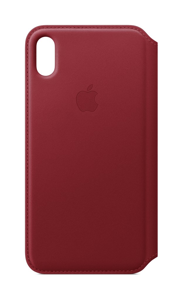 Dėkliukas APPLE iPhone XS Max, odinis, nugarėlė, raudonas