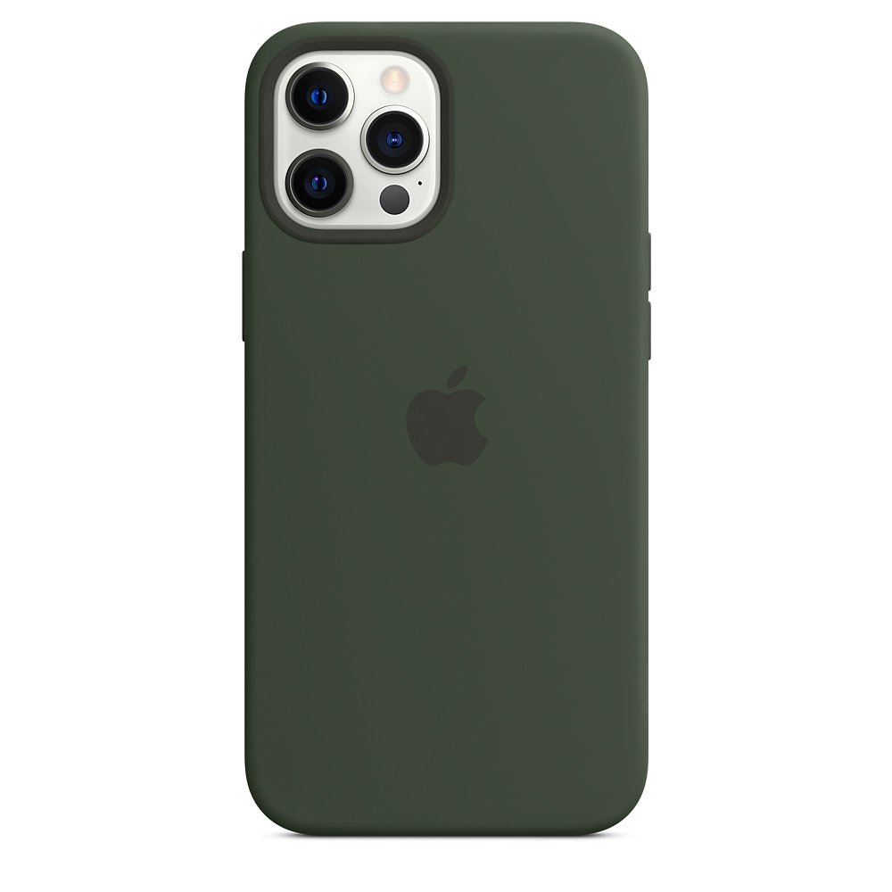 Dėkliukas APPLE iPhone 12 Pro Max, nugarėlė, silikoninė, Cypress Green