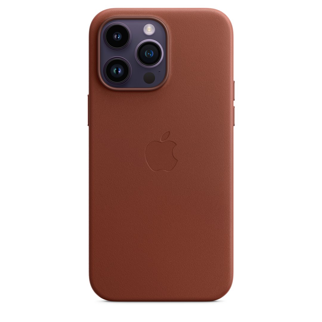 Dėkliukas APPLE iPhone 14 Pro Max Leather Case with MagSafe - Umber