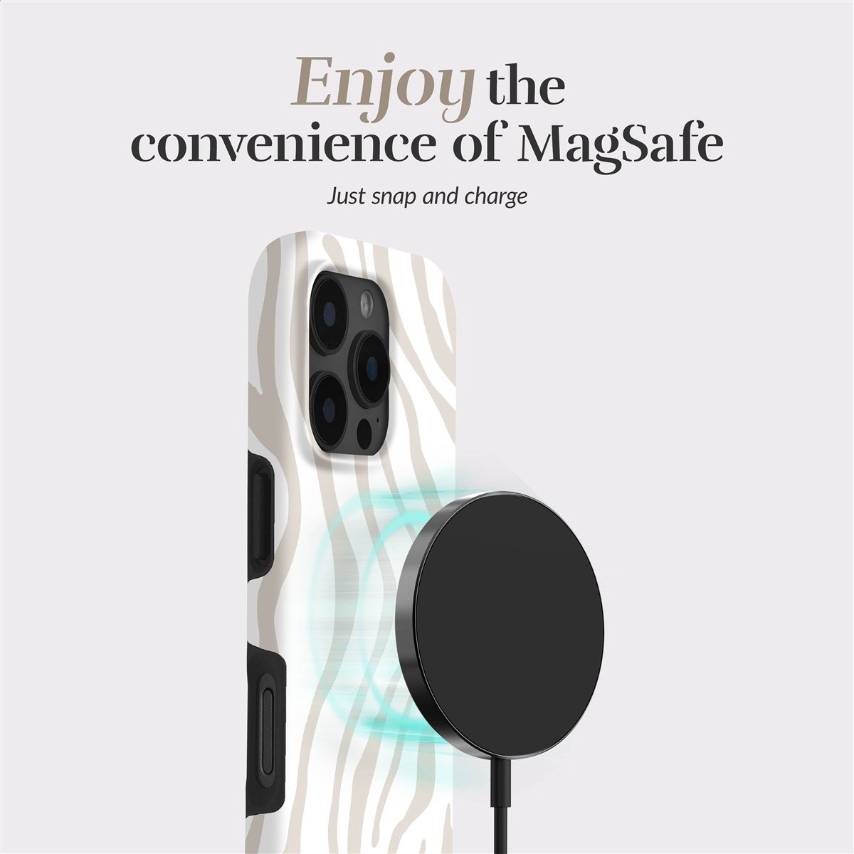 MIO Sandy Zebra Magsafe Case Compatible for Samsung S25 5G