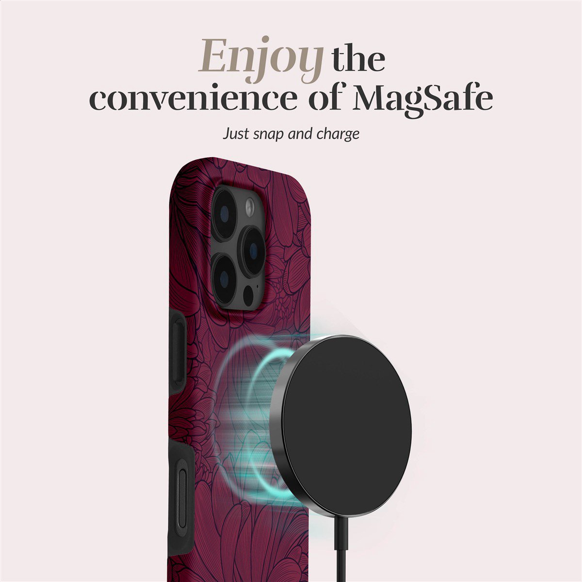MIO Berry Blooms Magsafe Case Compatible for iPhone 16 Plus