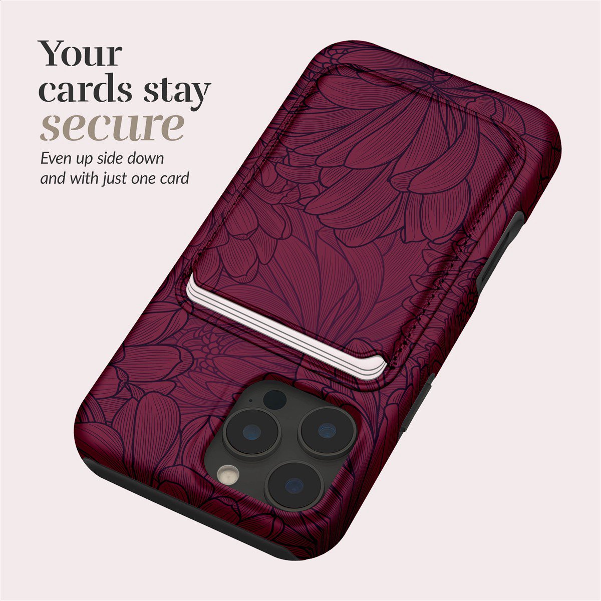 MIO Berry Blooms Magsafe Case Compatible Card Holder