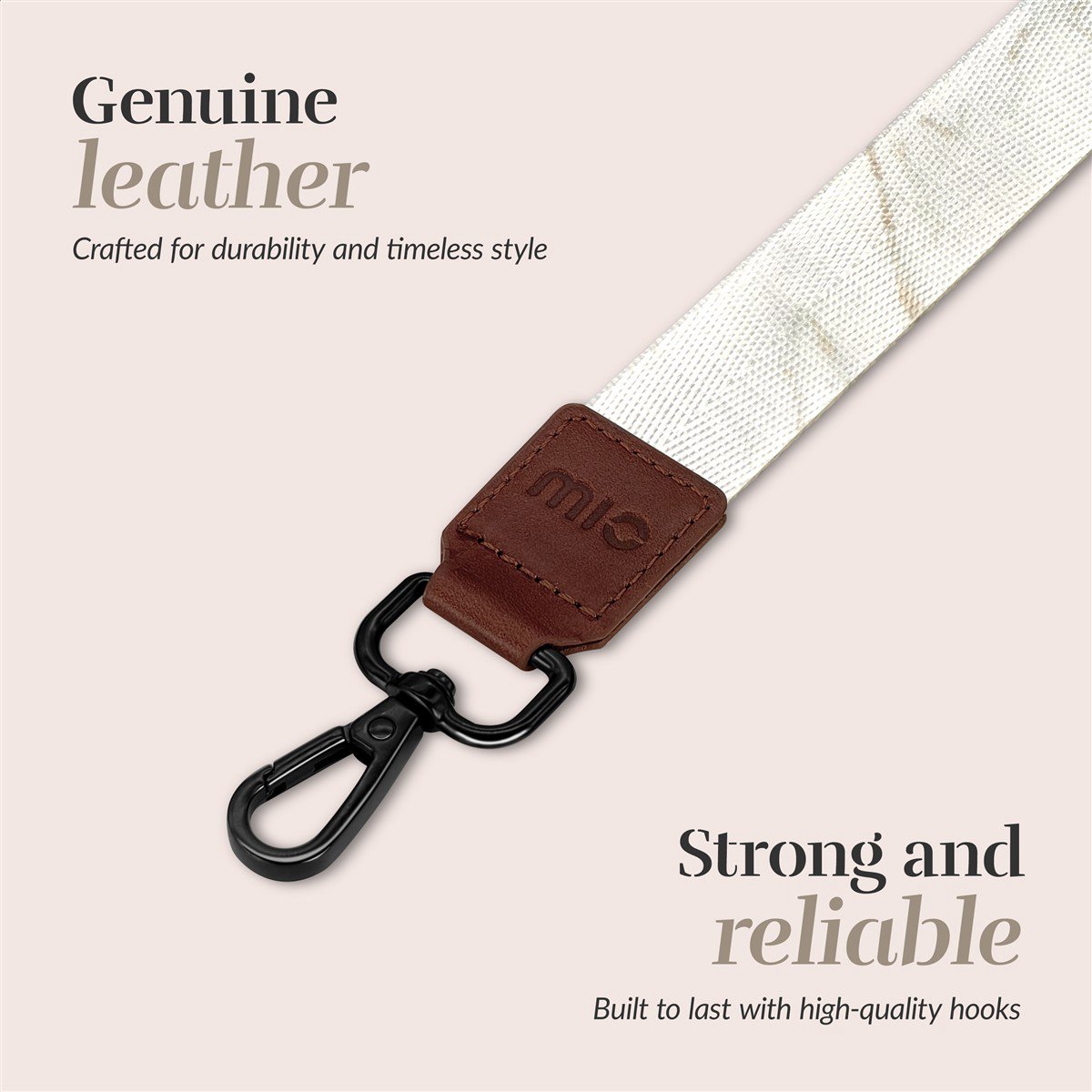 MIO White Marble Lanyard