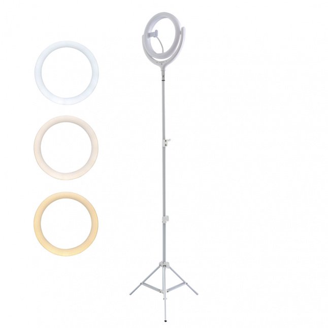 Selfie Ring Light LoomiPod Floor Lamp white