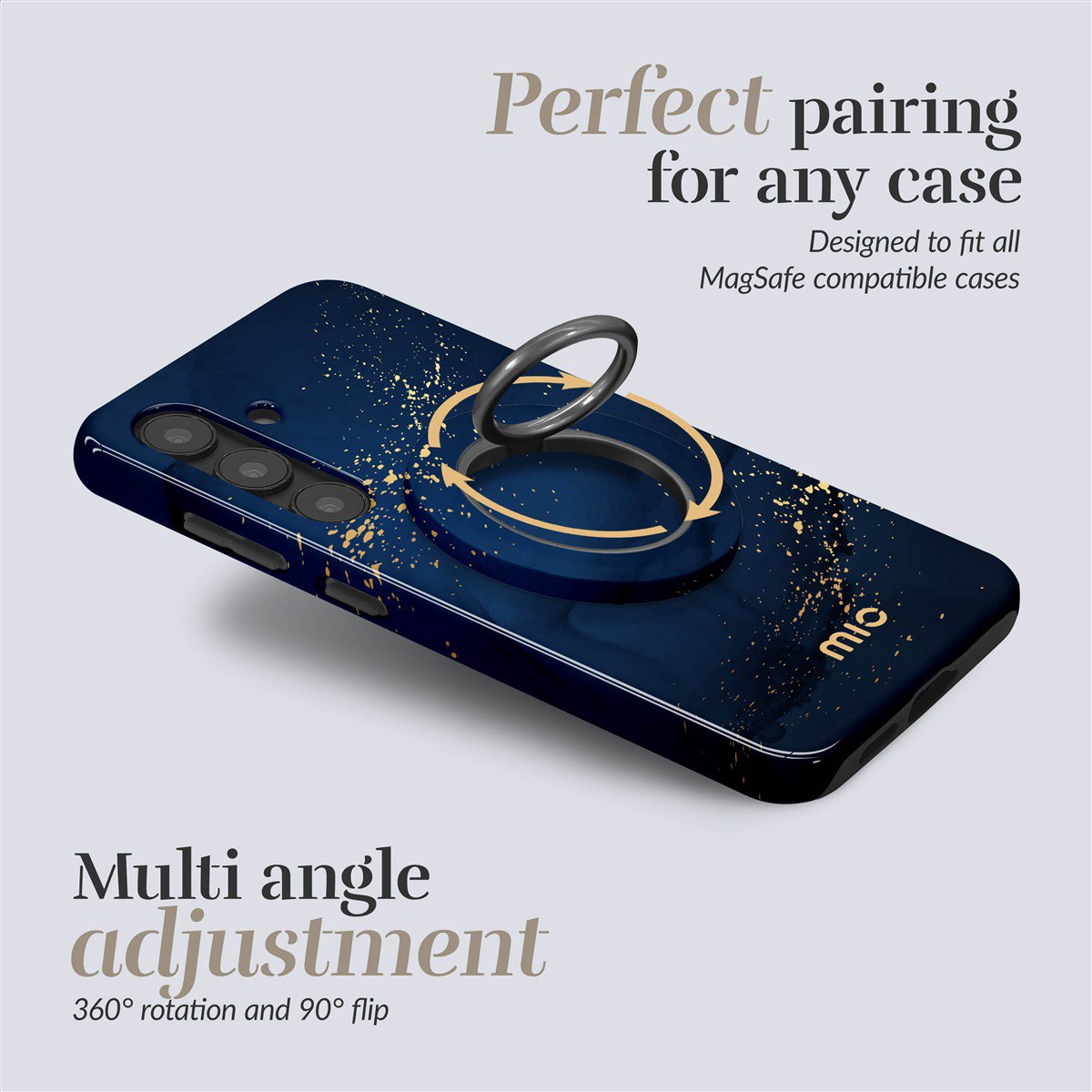 MIO Midnight Sparkle Magsafe Case Compatible Ring Holder