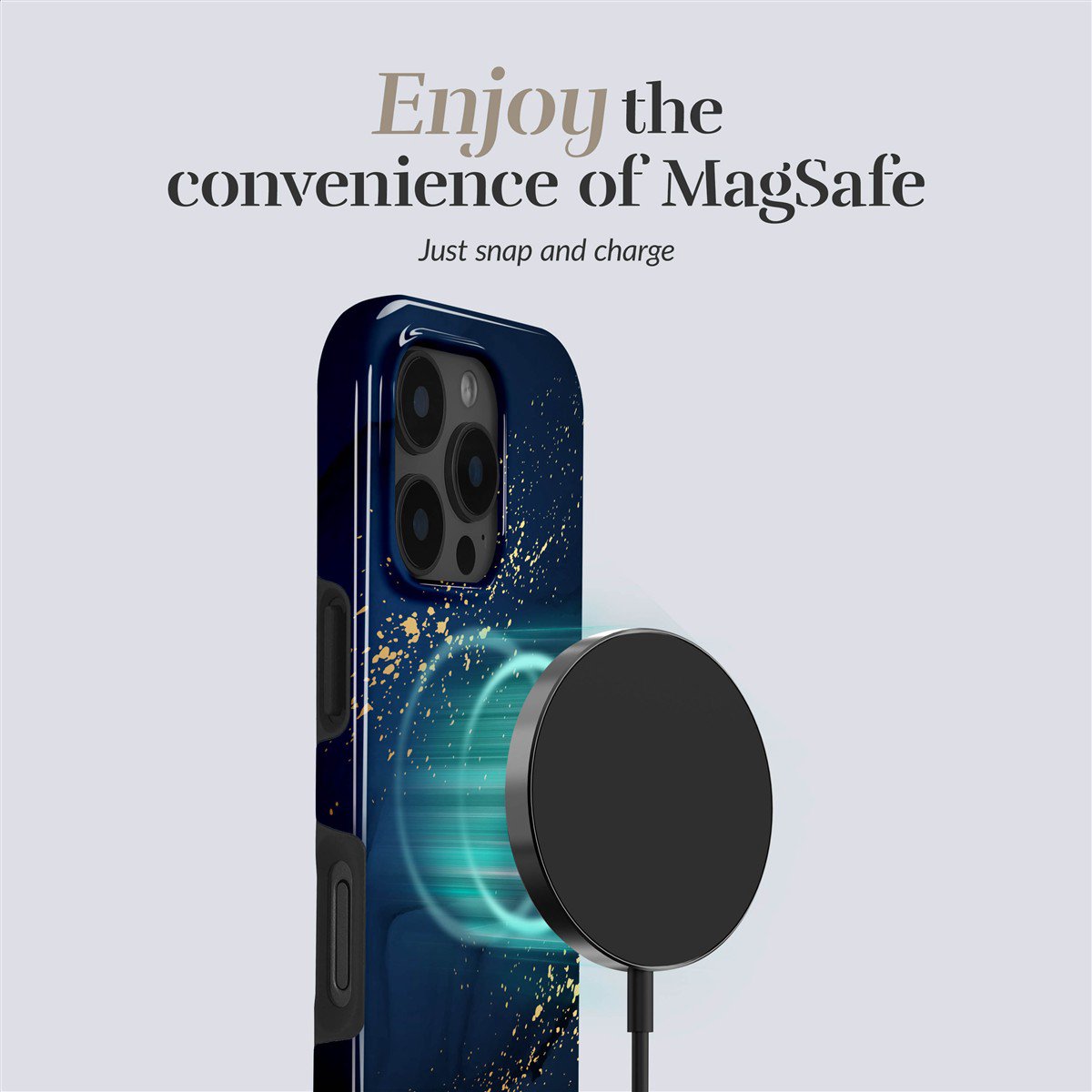 MIO Midnight Sparkle Magsafe Case Compatible for iPhone 13/14/15