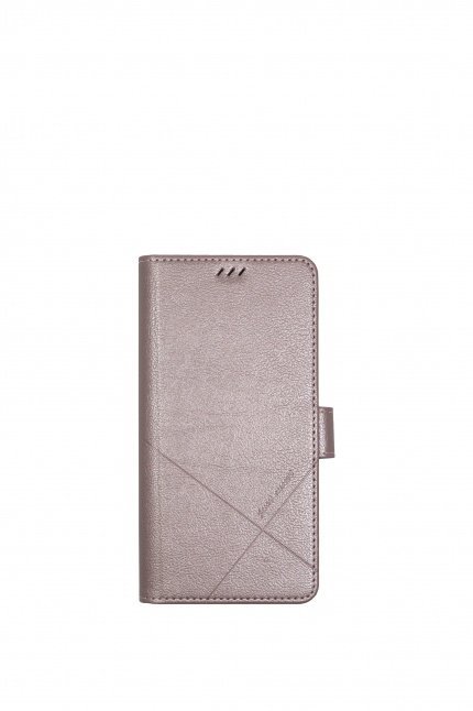 Dėkliukas JUST MUST X-FLIP II Huawei P30, H-Flip knygutė, rausvai auksinė