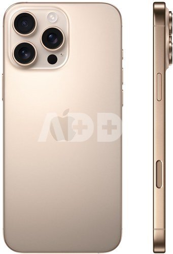 Apple iPhone 16 Pro | Desert Titanium | 6.3 " | Super Retina XDR display with ProMotion | 2622 x 1206 pixels | A18 Pro | Internal RAM 8 GB | 256 GB | Dual SIM | 4G | Main camera resolution 48+12 MP | Secondary camera resolution 12 MP | iOS | 18