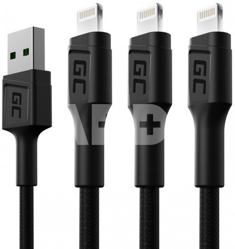 Green Cell 3x GC Ray USB Cable Lightning 120cm