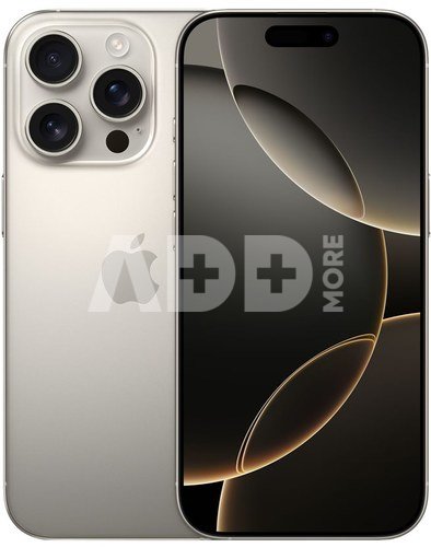 Apple iPhone 16 Pro Max | Natural Titanium | 6.9 " | Super Retina XDR | 2868 x 1320 pixels | Apple | A17 Pro | Internal RAM 8 GB | 512 GB | Dual SIM | Nano-SIM and eSIM | 4G | 5G | Main camera resolution 48+12+12 MP | Secondary camera resolution 12 MP | iOS | 18