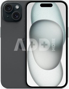 Apple | iPhone 15 | Black | 6.1 " | Super Retina XDR | 2556 x 1179 pixels | A16 Bionic | Internal RAM 6 GB | 256 GB | Dual SIM | 4G | Main camera resolution 48+12 MP | Secondary camera resolution 12 MP | iOS | 17