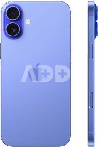 Apple iPhone 16 Plus | Ultramarine | 6.7 " | Super Retina XDR | 2796 x 1290 pixels | A18 | Internal RAM 8 GB | 256 GB | Dual SIM | 4G | 5G | Main camera resolution 48+12 MP | Secondary camera resolution 12 MP | iOS | 18