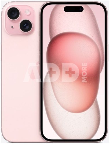 Apple | iPhone 15 | Pink | 6.1 " | Super Retina XDR display | 2556 x 1179 pixels | A16 Bionic | Internal RAM 6 GB | 256 GB | Dual SIM | Nano-SIM and eSIM | 4G | 5G | Main camera resolution 48+12 MP | Secondary camera resolution 12 MP | iOS | 17