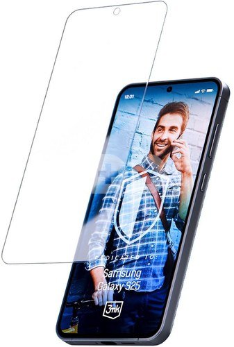 3MK | FlexibleGlass Pro | Screen Protector | Samsung | Galaxy S25 | Tempered Glass | Transparent/Black