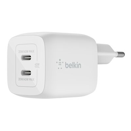 Dual USB-C GaN Wall Charger with PPS 45W |WCH011vfWH