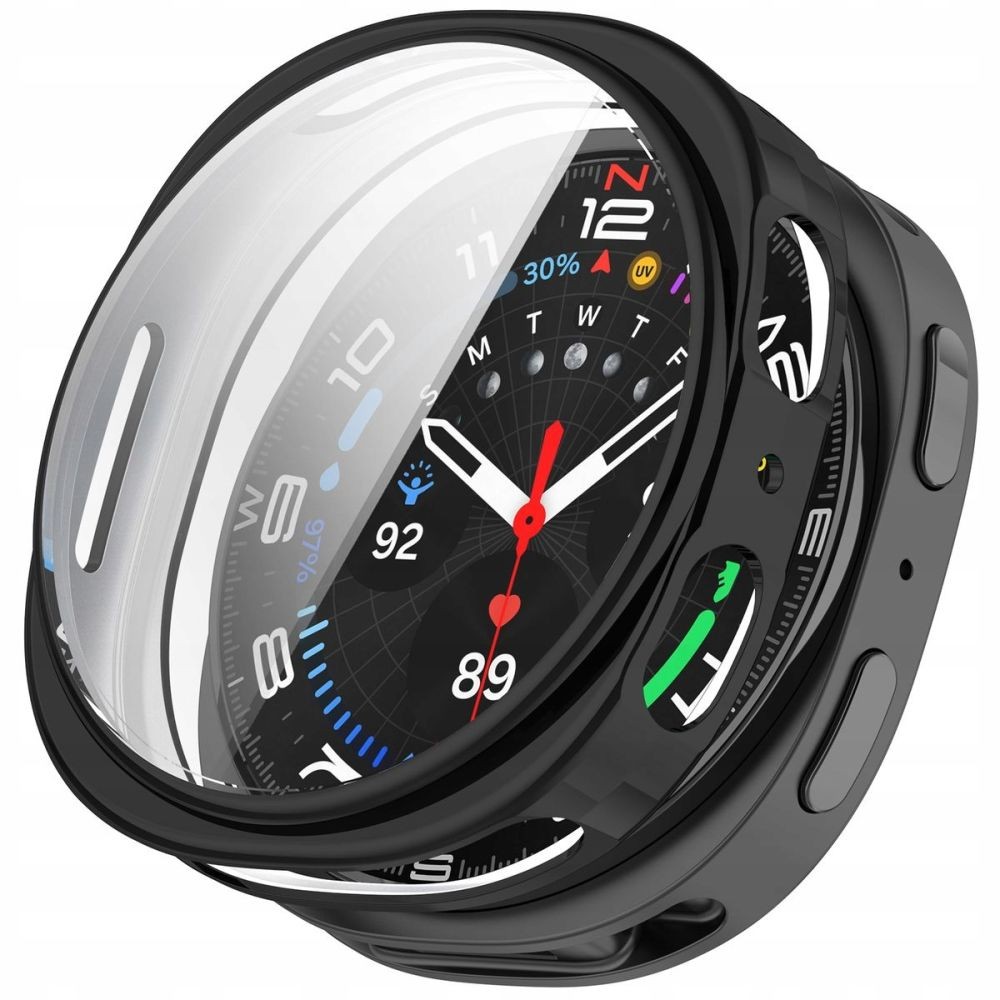 Juodas dėklas "Tech-Protect Defense" laikrodžiui Samsung Galaxy Watch 8 (44 MM)