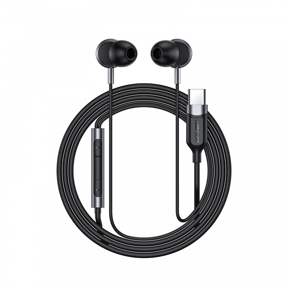 Ausinės Acefast L6 USB-C juodos