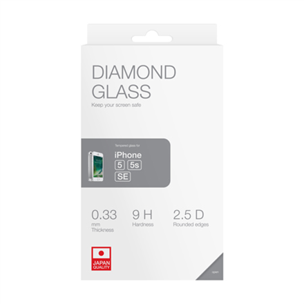 Kiti priedai Diamond glass 2.5D for iPhone 5/5s/SE