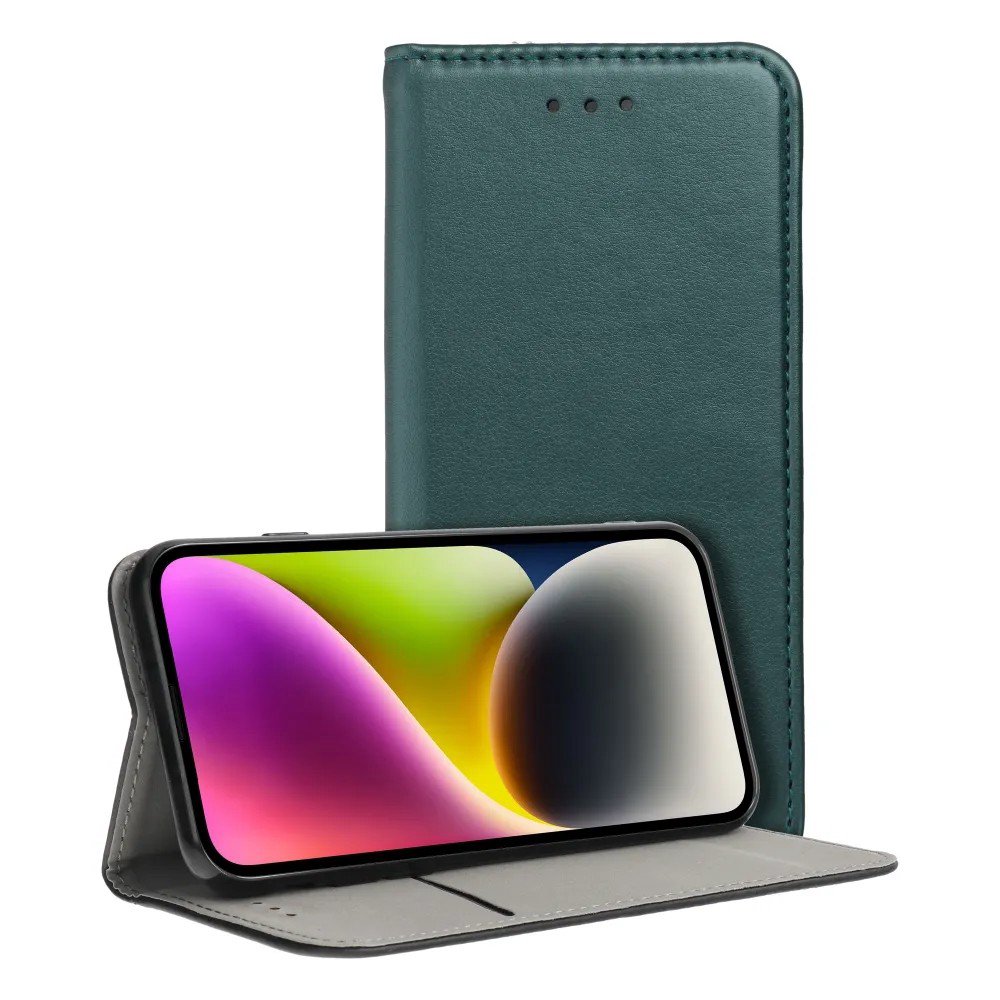 Dėklas Smart Magnetic Xiaomi Redmi A5/Poco C71 (173,45x79,35x8,45) tamsiai žalias