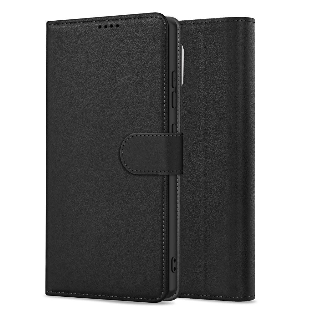 Juodas dėklas "Fancy Wallet" telefonui Samsung Galaxy A50