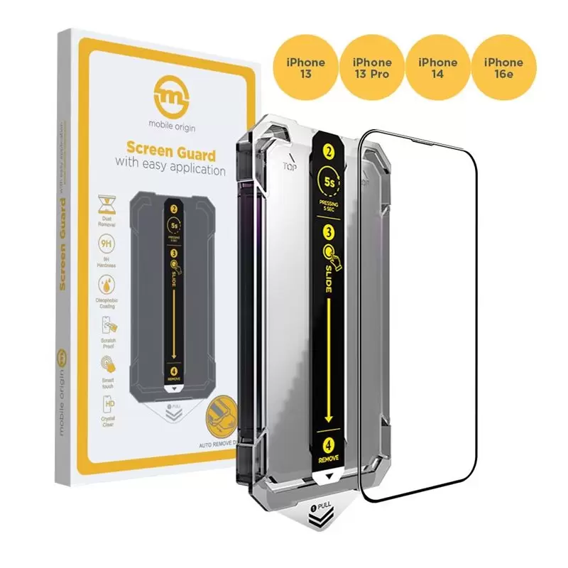 Mobile Origin Screen Guard iPhone 16e/14/13/13 Pro with easy application