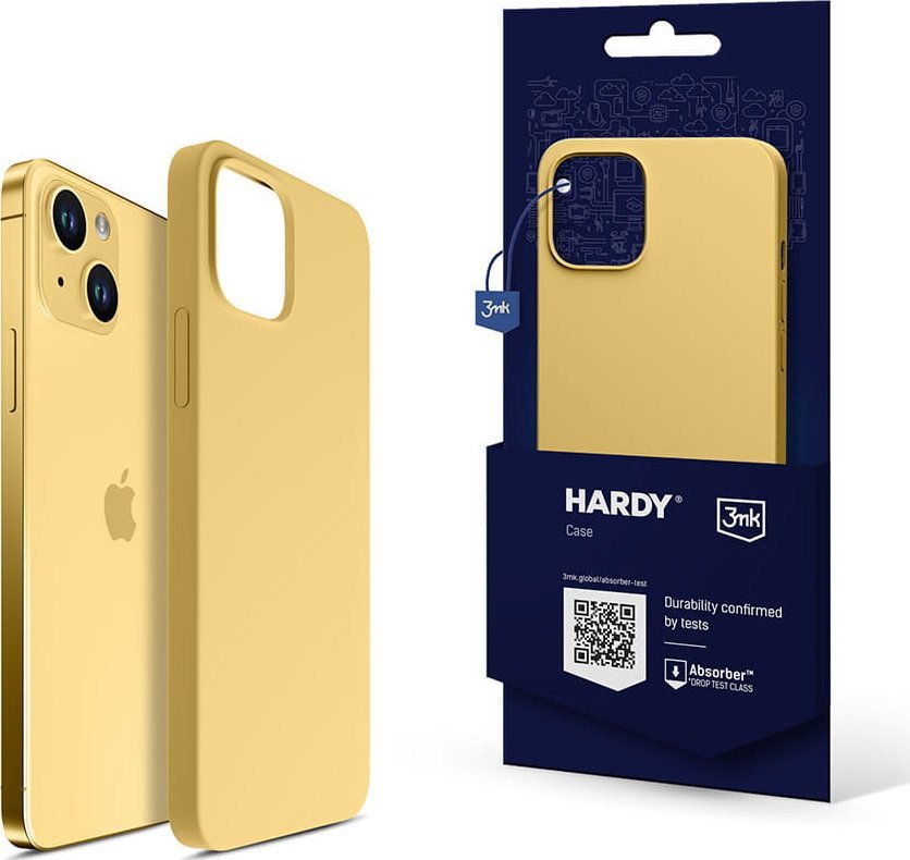 3MK Etui Hardy Silicone MagCase Yellow Apple iPhone 15 Plus