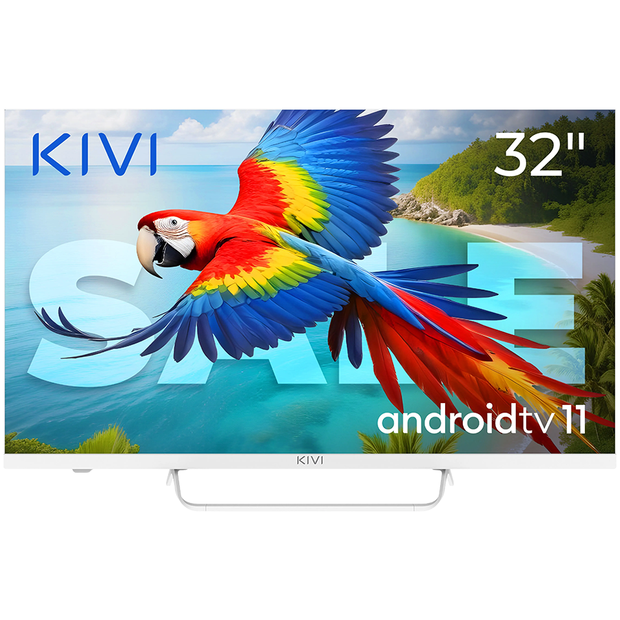 32", White, HD 2k, Android TV 11, Black, 1920x1080, 60 Hz, AV1, Sound 2x8W, 26 kWh/1000h, Energy E