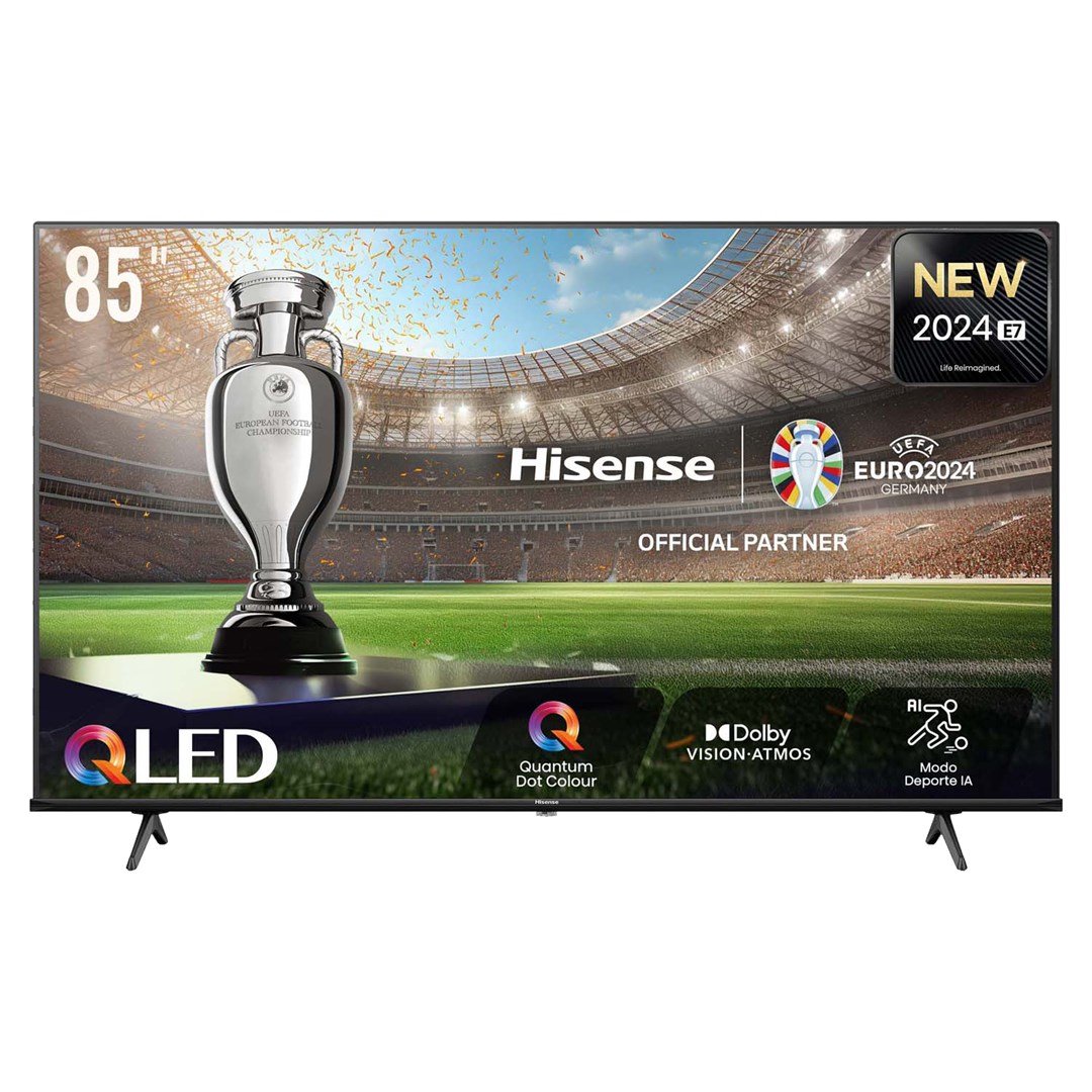 Hisense 85E7NQ televizorius 2,16 m (85") 4K Ultra HD Smart TV „Wi-Fi“ Juoda 400 cd/m²