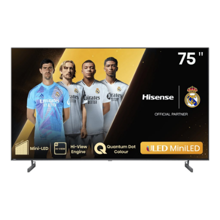 Hisense Mini LED Smart TV | 75U6NQ | 75" | Smart TV | VIDAA OS | UHD | Black