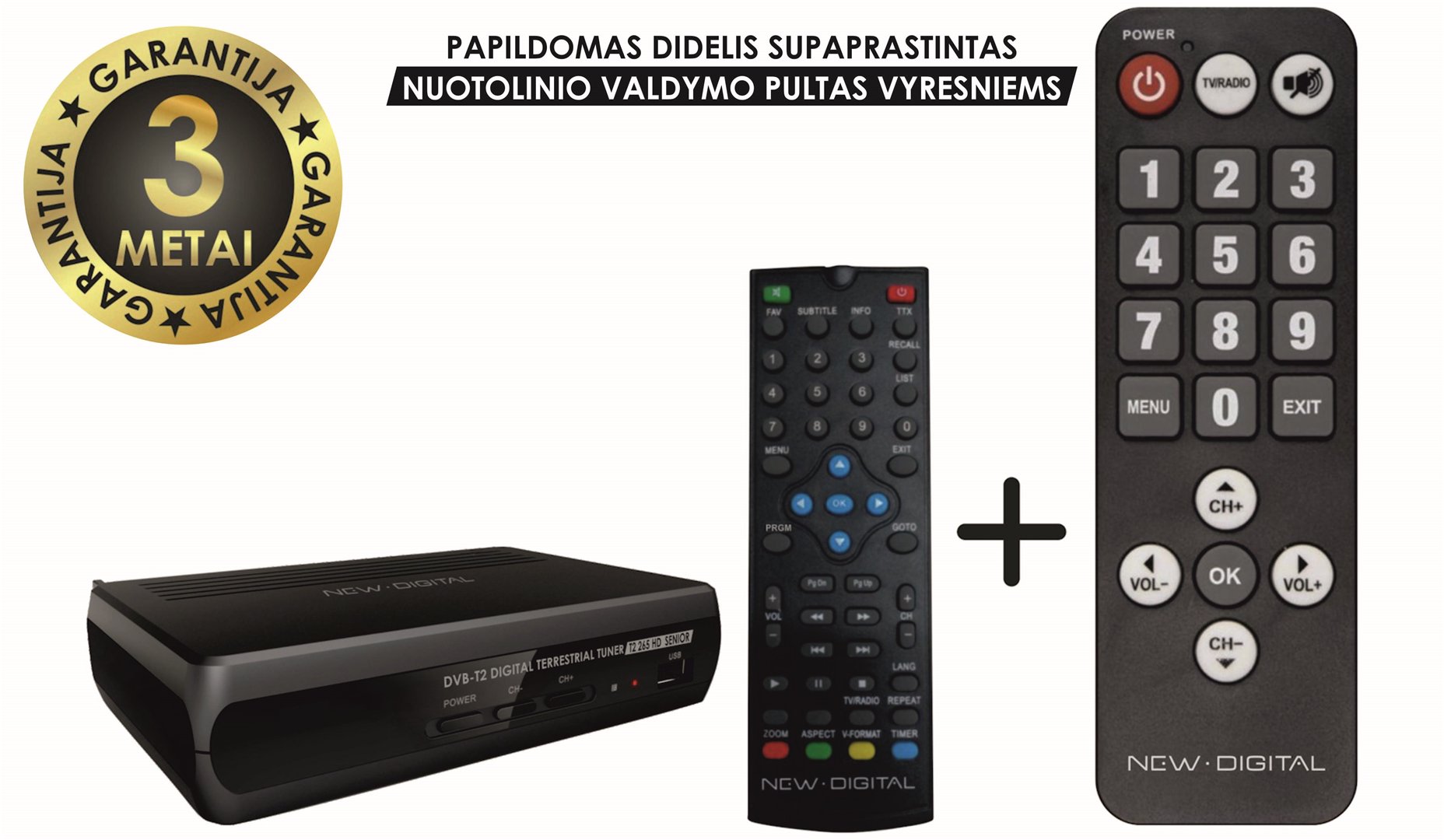 Imtuvas NEW DIGITAL T2 265 HD SENIOR