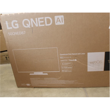 Televizorius  LG  QNED TV  50QNED87T3B  50  Smart TV  webOS 24  4K UHD  Black  USED