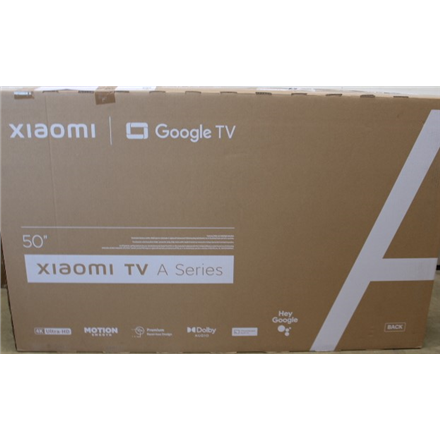 Televizorius  Xiaomi TV  A 2025  50  Smart TV  Google TV  4K UHD  Black  DAMAGED PACKAGING