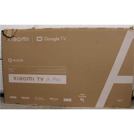 Televizorius  Xiaomi QLED TV A Pro 2025  75''  Smart TV  Google TV  4K UHD  Black  DAMAGED PAC